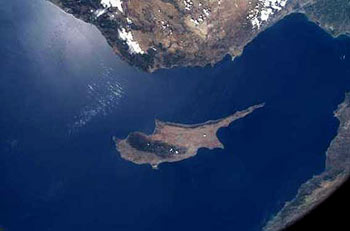 Cyprus satellite view