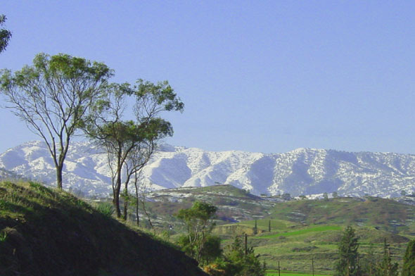 Snow scenery in Cyprus