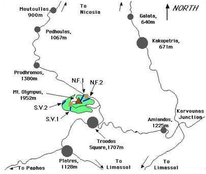 Troodos area map