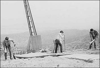 Digging for the first ski lift in Troodos ski resort